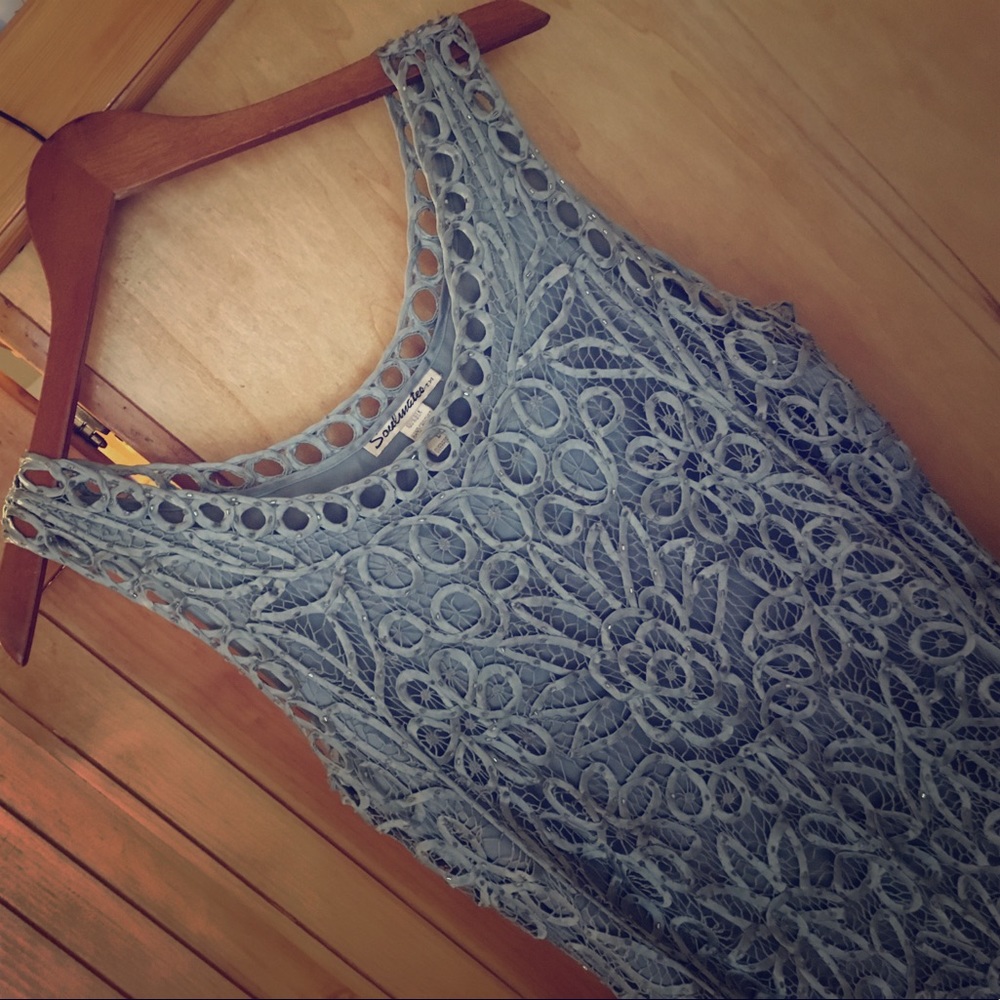 Soulmates, cocktail dress, hand-crocheted, S large